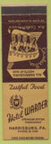 Matchbook Cover - Hotel Warren Harrisburg PA Circular Bar Maryland Match