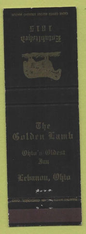Matchbook Cover - The Golden Lamb Lebanon OH est 1615