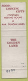 Matchbook Cover - The Golden Lamb Lebanon OH est 1615
