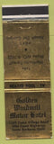 Matchbook Cover - Golden Windmill Motor Hotel Santa Barbara CA WEAR