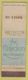 Matchbook Cover - Providence Biltmore Hotel RI IMPRINT WORN #4