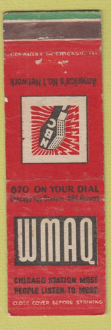 Matchbook Cover - WMAQ Radio Chicago IL WORN