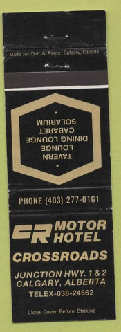 Matchbook Cover - Motor Hotels Crossroads Calgary AB