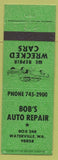 Matchbook Cover - Bob's Auto Repair Waterville WA green