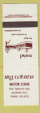 Matchbook Cover - Big White Motor Lodge Kelowna BC