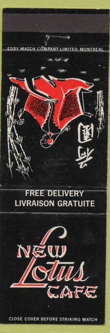 Matchbook Cover - New Lotus Cafe Montreal QC girlie Chinese
