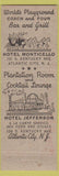 Matchbook Cover - Fetter Hotels Atlantic City NJ