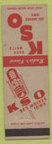 Matchbook Cover - KSO Radio Des Moines IA CBS