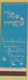 Matchbook Cover - Bluebird Chocolates Logan UT