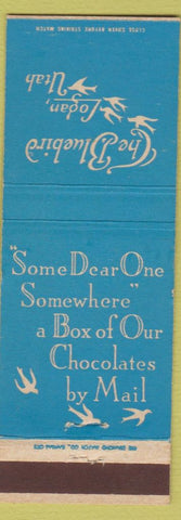 Matchbook Cover - Bluebird Chocolates Logan UT