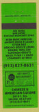 Matchbook Cover - Key Mar's Chinese American Restaurant Salina KS green