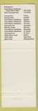 Matchbook Cover - Great Western Road House Winnipeg MB