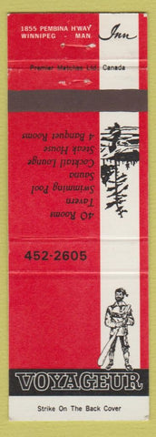 Matchbook Cover - Voyageur Inn Winnipeg MB red #1