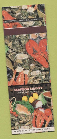 Matchbook Cover - Seafood Shanty Trenton Lebanon Paoli Mt Penn Langhorne