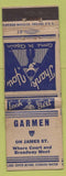 Matchbook Cover - Garmen Barber Shop NO TOWN WORN