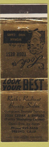 Matchbook Cover - Ruth's Radiant Beauty Salon Fresno CA girlie