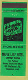 Matchbook Cover - Maple Leaf Hotel Timmins ON