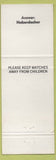 Matchbook Cover - Trivia Harry Truman President Haberdasher