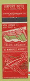Matchbook Cover - Airport Hotel ST James MB plane