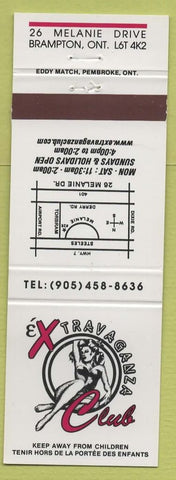 Matchbook Cover - Extravaganza Club Strip? Girlie Brampton ON