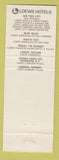 Matchbook Cover - Loews Americana New York City hotel