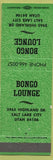 Matchbook Cover - Bongo Lounge Salt Lake City UT green