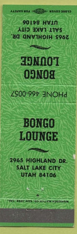 Matchbook Cover - Bongo Lounge Salt Lake City UT green