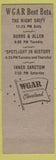 Matchbook Cover - WGAR Radio Cleveland OH CBS