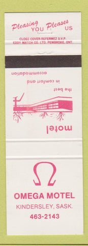 Matchbook Cover - Omega Motel Kindersley SK