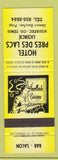 Matchbook Cover - Hotel Pres Des Lacs Temis SQ