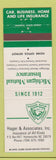 Matchbook Cover - Michigan Mutual Insurance Hager Associates Huntersville NC