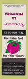 Matchbook Cover - Restaurant La Pomitora Montreal? Italian Food WEAR