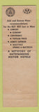 Matchbook Cover - Travel Lodge Temple View Los Angeles CA