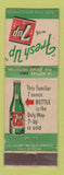 Matchbook Cover - 7UP Soda 7 Oz Bottle