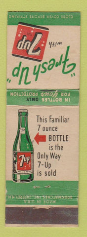 Matchbook Cover - 7UP Soda 7 Oz Bottle