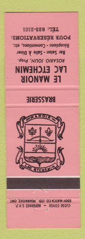 Matchbook Cover - Le Manoir Lac Etchemin QC neon orange