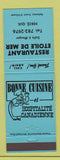 Matchbook Cover - Restaurant Etoile De Mer Perce QC