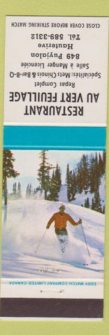 Matchbook Cover - Restaurant Au Vert Feuillage Hauterive QC