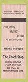 Matchbook Cover - Coach Stop Peterborough ON
