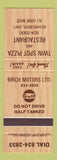 Matchbook Cover - Twin Spot Pizza Gulf oil gas Schreiber ON