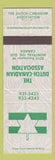 Matchbook Cover - Dutch Canadian Association Montreal QC