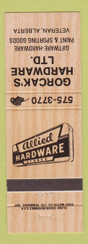 Matchbook Cover - Gorcak's Hardware Veteran AB #1