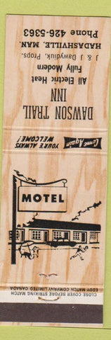 Matchbook Cover - Dawson Trail Inn Hadashville MB