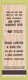 Matchbook Cover - Don Sherwin Tractors Winnipeg MB