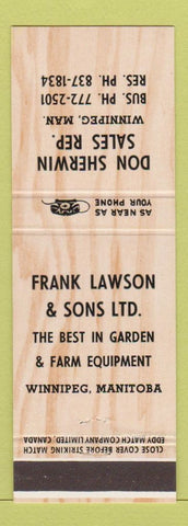 Matchbook Cover - Don Sherwin Tractors Winnipeg MB