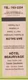 Matchbook Cover - Hotel Beaurivage Ste Anne Des Monts QC