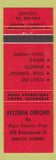Matchbook Cover - Pizzeria Orford Magog QC Pizza Spaghetti