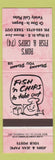 Matchbook Cover - Ron's Fish Chips Moose Jaw SK pink