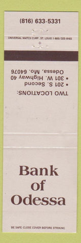 Matchbook Cover - Bank of Odessa MO WEAR