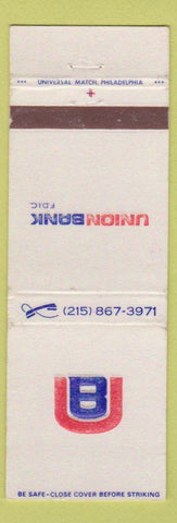 Matchbook Cover - Union Bank WORN orange blue